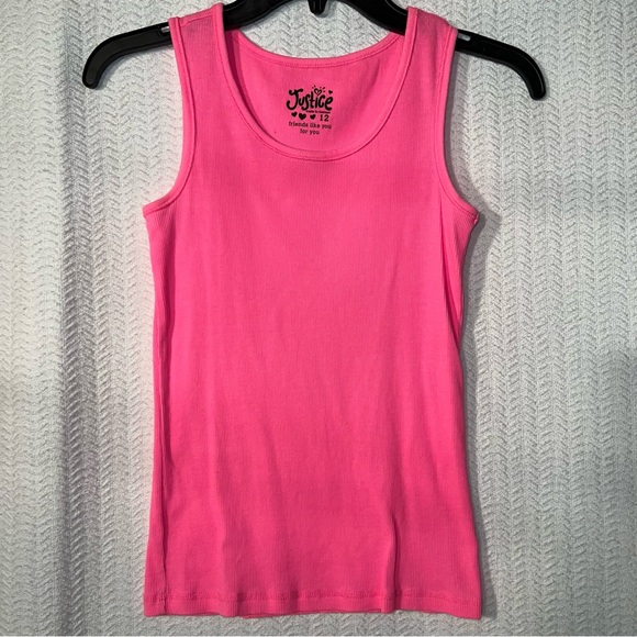 justice / red blue and pink basic tank tops bundle of 3 size 12 girls - Picture 8 of 10